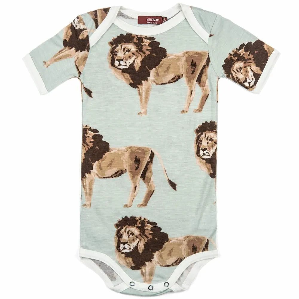 MILKBARN |Bamboo Short Sleeve One Piece | Lion - Clothing - Johnson and Co. General Store