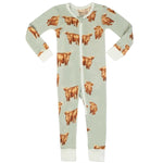 MILKBARN | Bamboo Zipper Pajama | Highland Cow - Clothing - Johnson and Co. General Store
