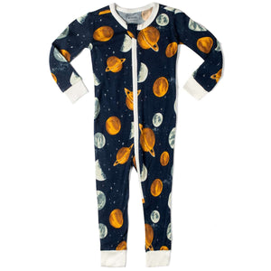 MILKBARN | Bamboo Zipper Pajama | Planets - Clothing - Johnson and Co. General Store