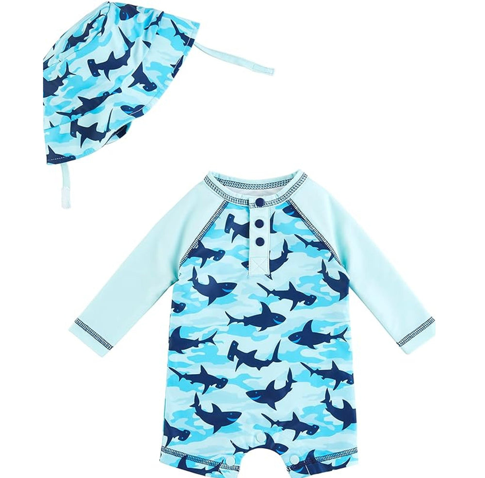 Mud Pie | Swimwear | Camo Shark Swimsuit - Clothing - Johnson and Co. General Store
