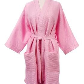 Casual K | Waffle Knit Robe | Pink - Johnson and Co. General Store