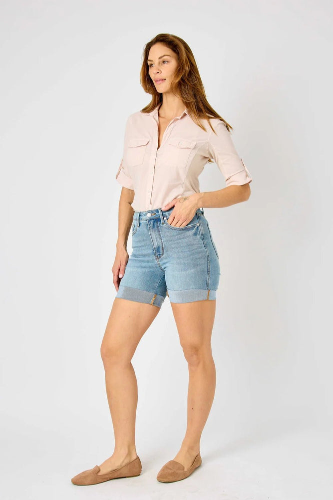 Judy Blue | Denim Shorts | HW Tummy Control - Clothing - Johnson and Co. General Store