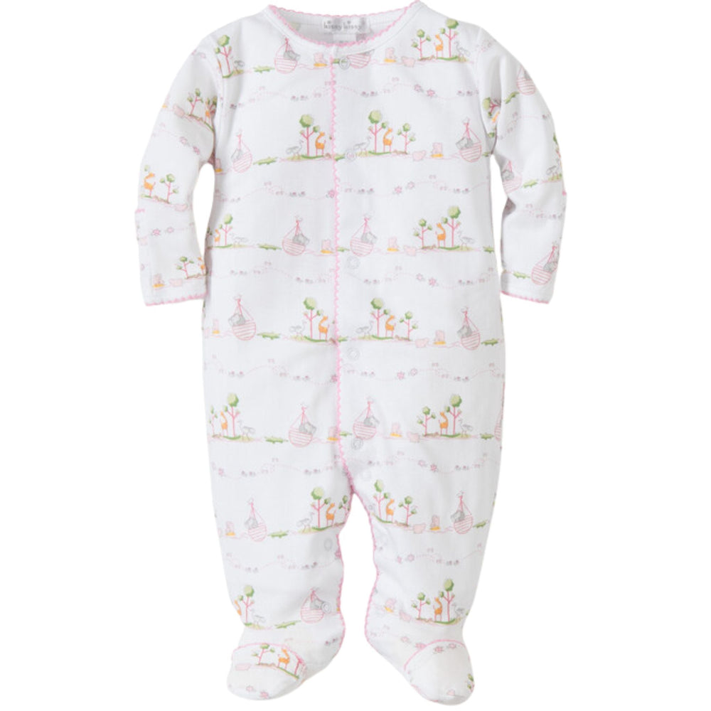 Kissy Kissy | Footed Pajamas | Noah's Pink - Johnson and Co. General Store