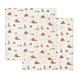 MILKBARN | Muslin Burp Cloth | Sandcastle - Essentials - Johnson and Co. General Store