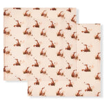 MILKBARN | Muslin Burp Cloths | Pink Fox - Essentials - Johnson and Co. General Store