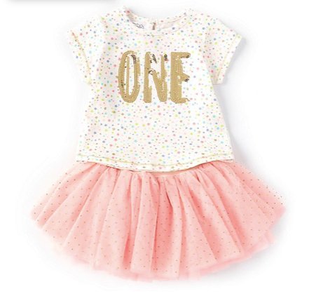 Mud Pie | Birthday| Girls' 1st Birthday Shirt and Tutu Set - Birthday Outfit - Johnson and Co. General Store