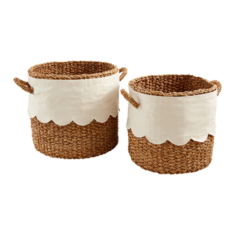 Mud Pie | Nested Scalloped Baskets Set - Johnson and Co. General Store