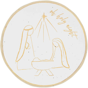 
            
                Load image into Gallery viewer, Mud Pie Gold Nativity Platter
            
        