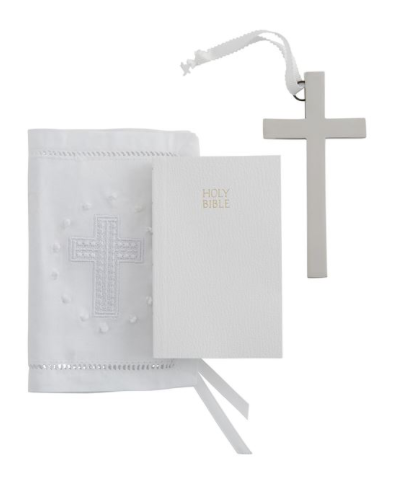 Bible Cover with Pocket New Testament and Nickel Cross