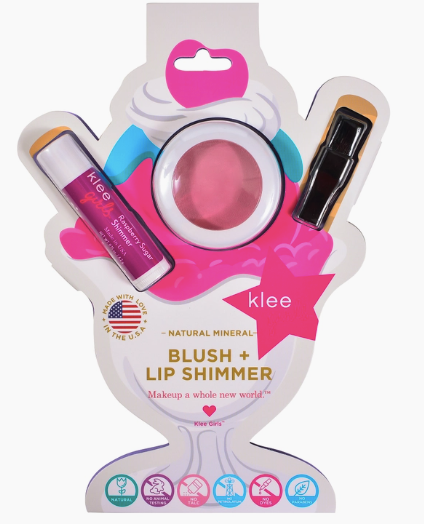 Peachy Pink Delight - Klee Girls Natural Blush Lip Shimmer
