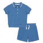Little Me | Short Set | Blue - Clothing - Johnson and Co. General Store