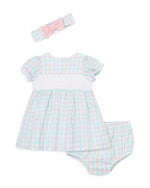 Little Me | Smocked Dress with Headband and Diaper Cover - Clothing - Johnson and Co. General Store