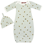 MILKBARN | Bamboo Newborn Gown & Hat Set | Bumblebee - Clothing - Johnson and Co. General Store