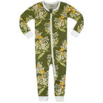 MILKBARN | Bamboo Zipper Pajama | Green Floral - Johnson and Co. General Store