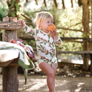 MILKBARN | Organic Cotton Long Sleeve One Piece | Peaches - Clothing - Johnson and Co. General Store