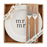 Mud Pie - Mr. & Mrs. Cake Plate Set - Johnson and Co. General Store