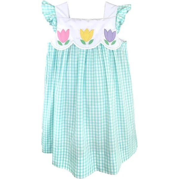 Petit Ami | Dress | Gingham Tulips - Clothing - Johnson and Co. General Store