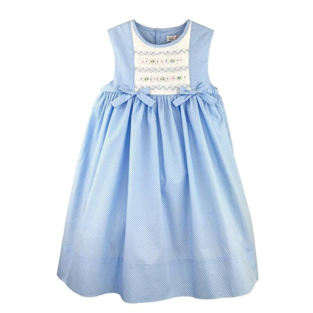 Petit Ami | Dress | Smocked Blue Dots - Clothing - Johnson and Co. General Store
