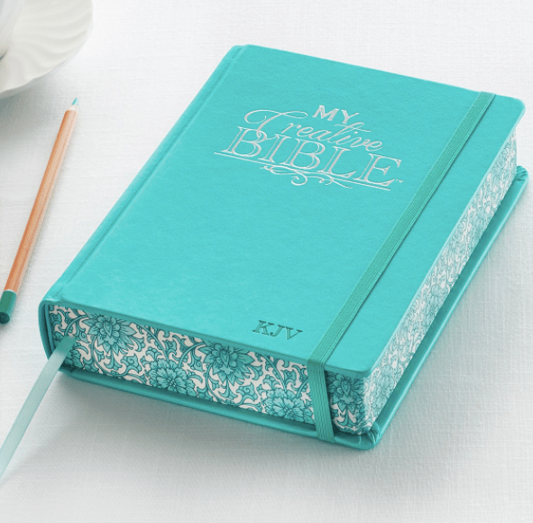 Teal Faux Leather Hardcover KJV My Creative Bible - Johnson and Co. General Store