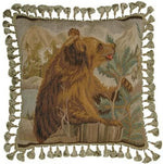 Vintage Aubusson Throw Pillow | Bear - Home Decor - Johnson and Co. General Store